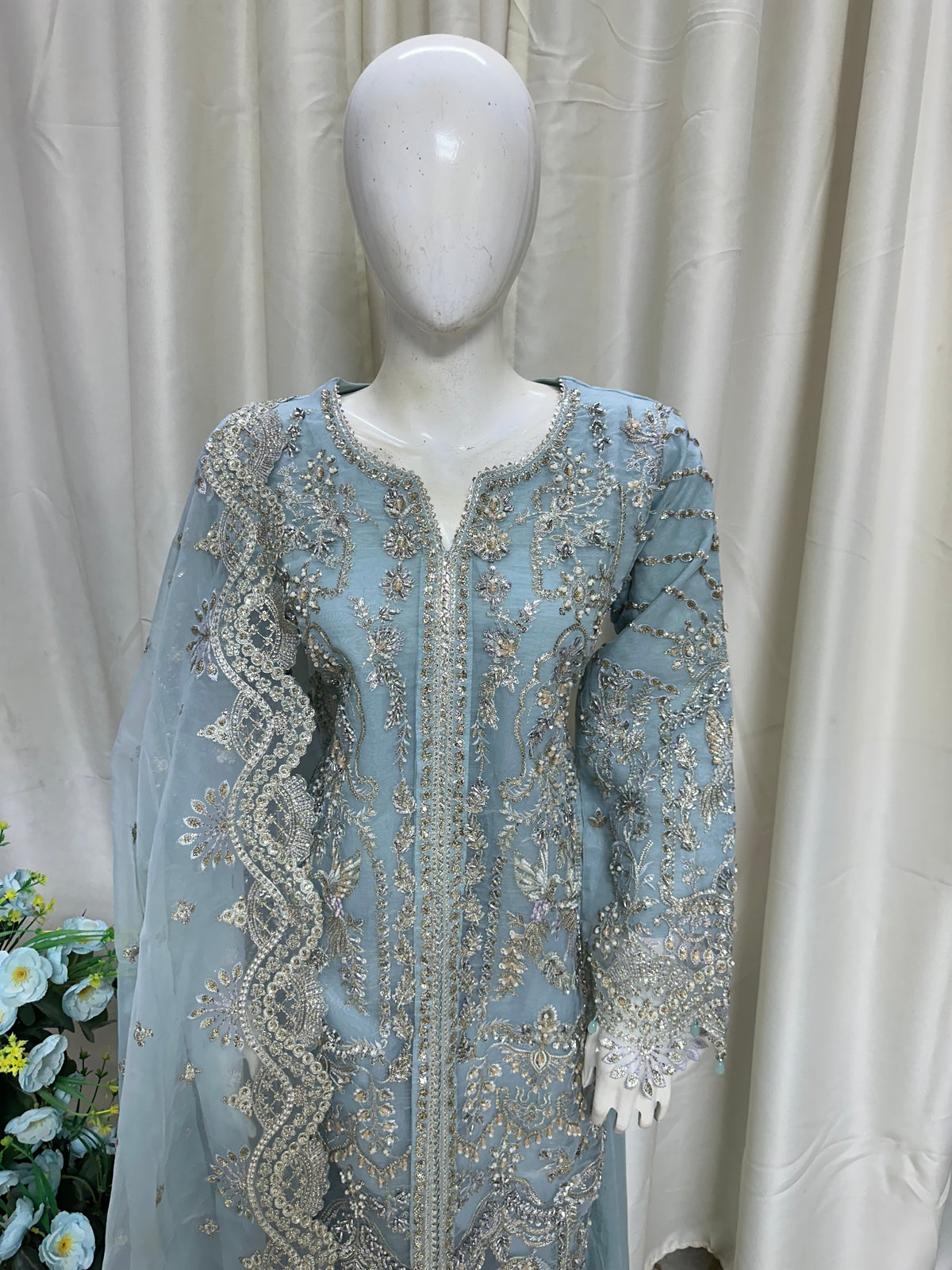 SJ3725 Organza Sage Green