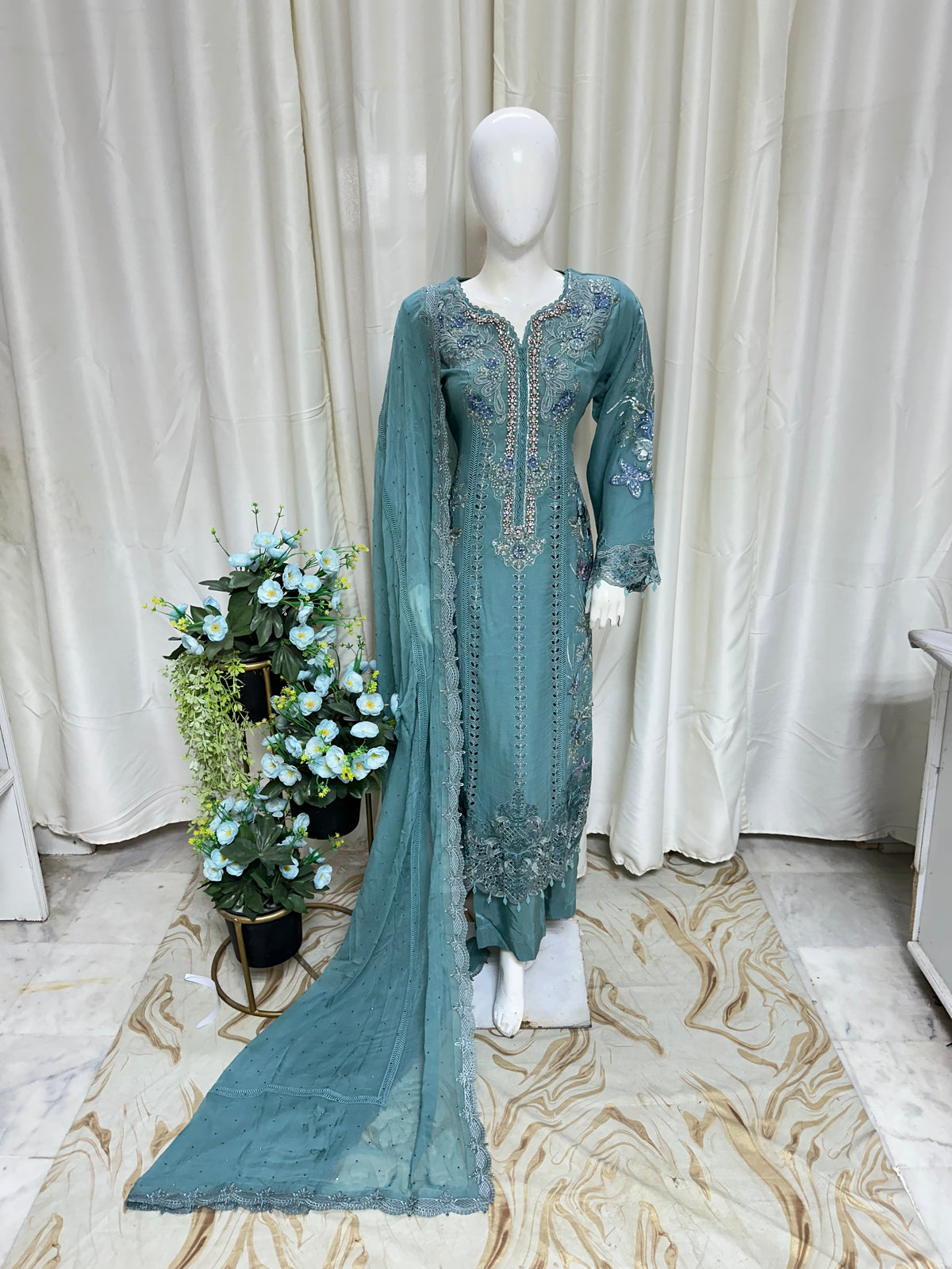 SJ3790 Chiffon Dusty Blue