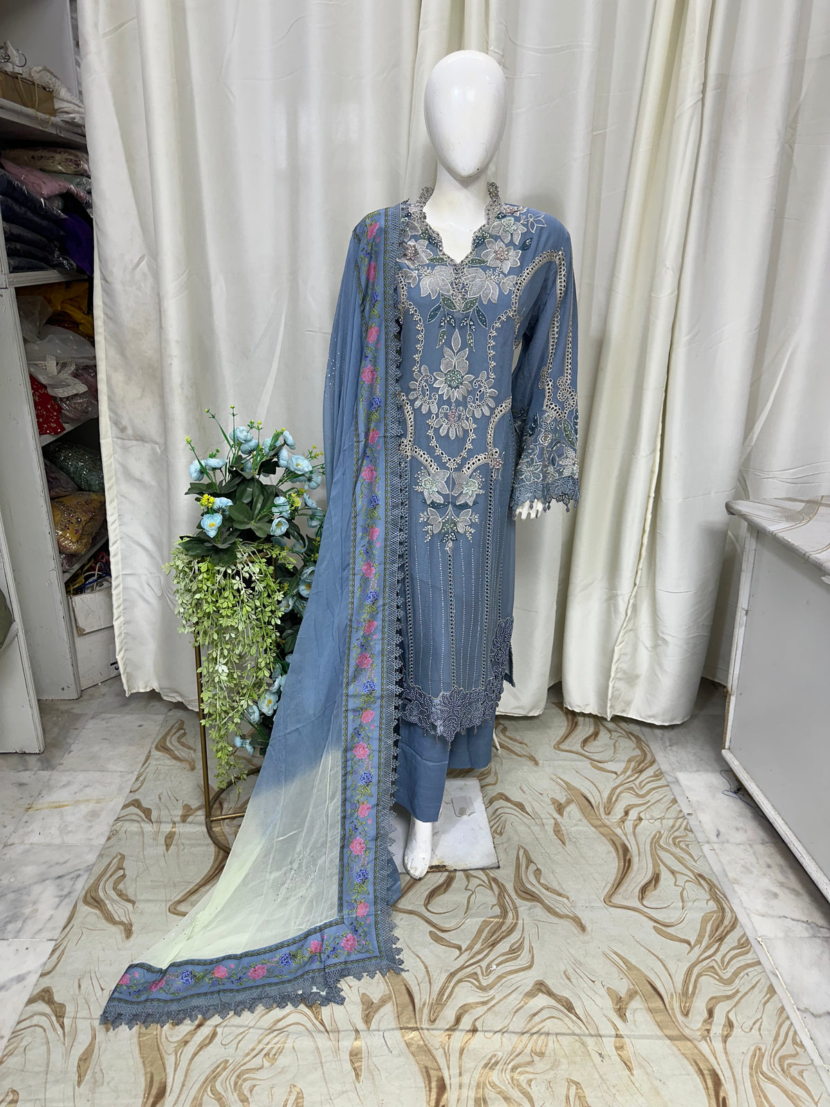 SJ3780 Chiffon Ice Blue