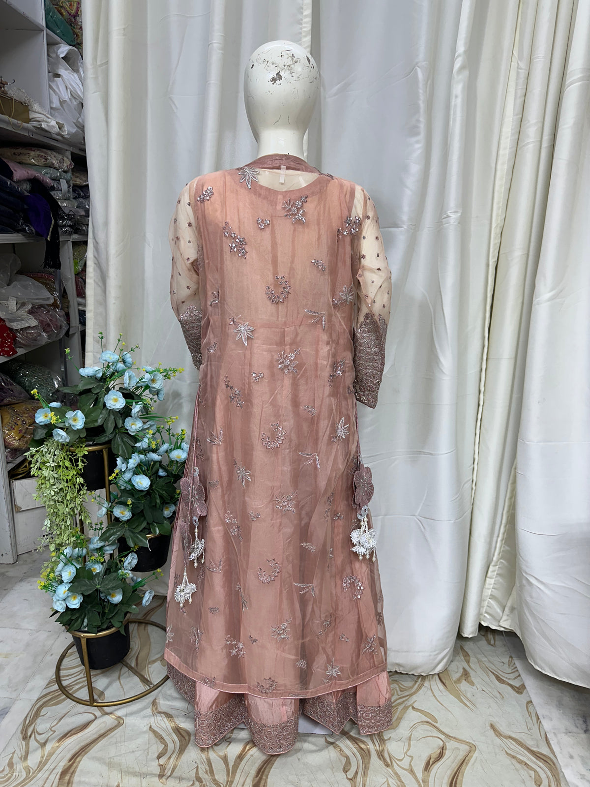 FG 186  Organza Maxi Pink