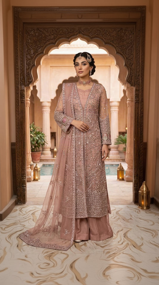 FG 186  Organza Maxi Pink