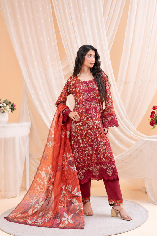 Munira Lawn Mehroon