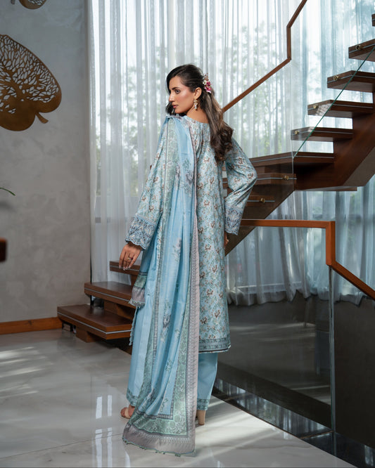 Munira Lawn Sky Blue