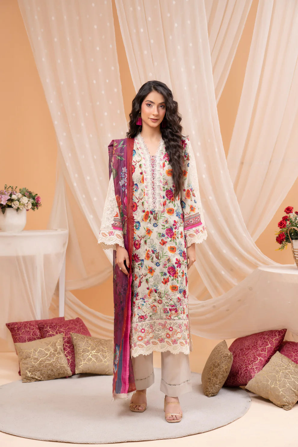 Munira Lawn Peach