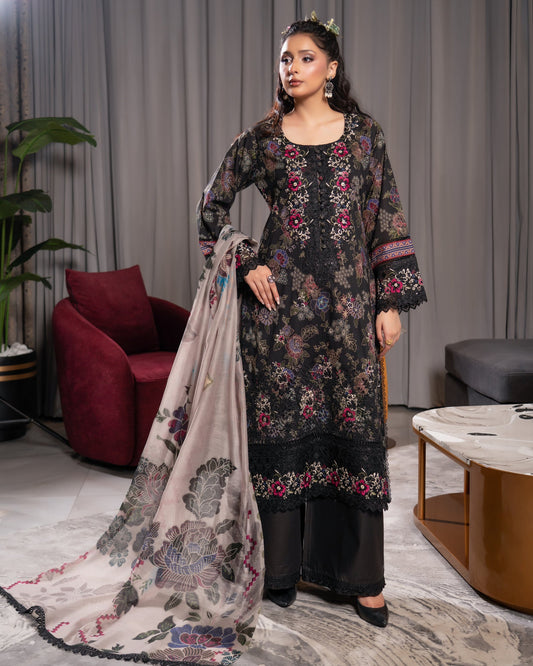 Munira Lawn Black