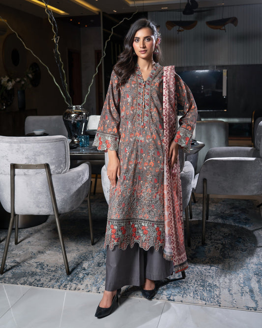 Munira Lawn Dark Dray