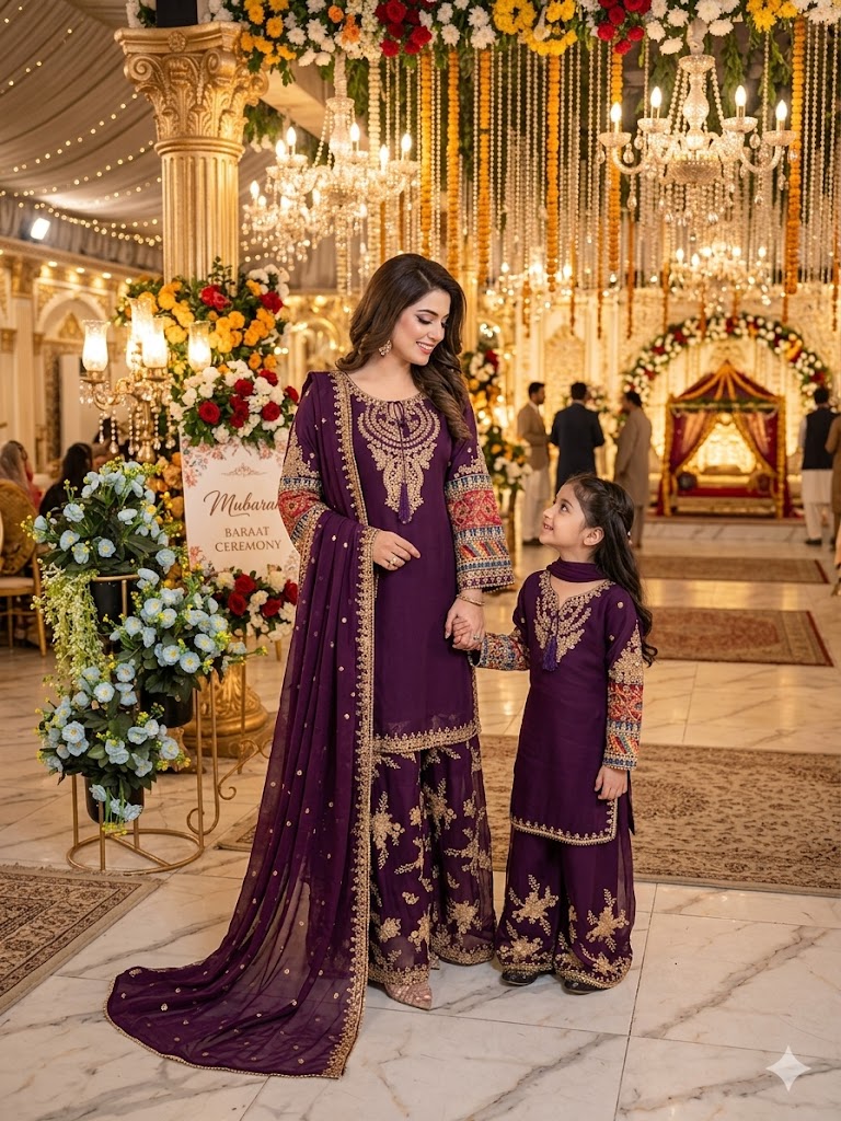 SG1807 Chiffon Palazzo Mummy & Me Purple