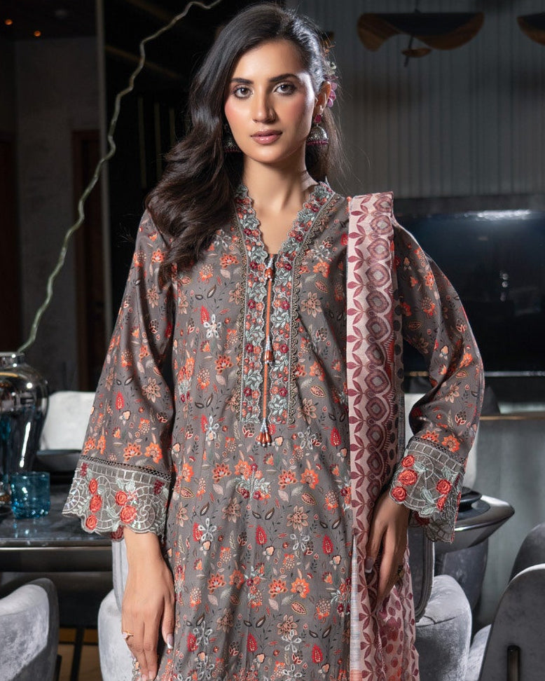 Munira Lawn Dark Dray