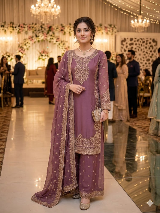 SG2266 Chiffon Palazzo Lilac