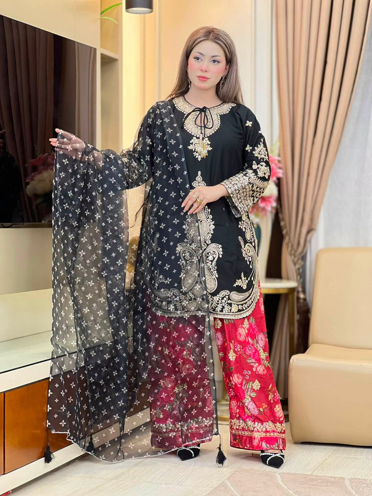 SJ3842 Silk Black