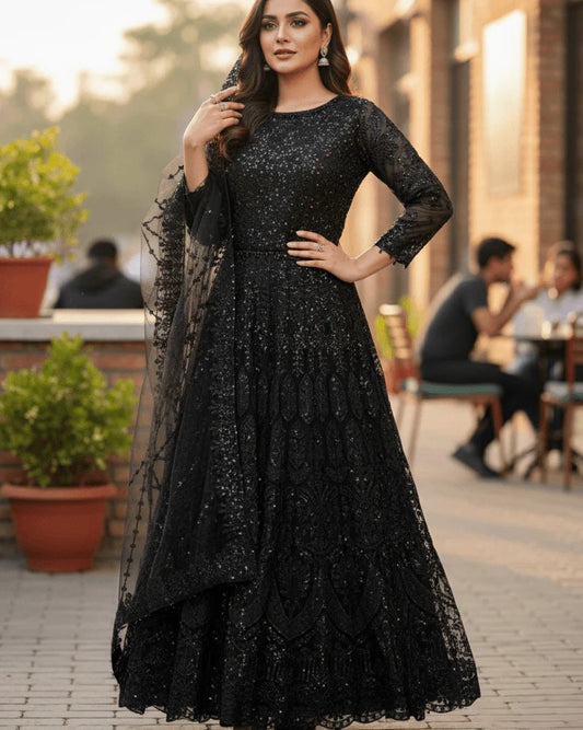 FG151 Lehenga Black