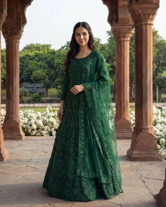 FG151 Lehenga Green