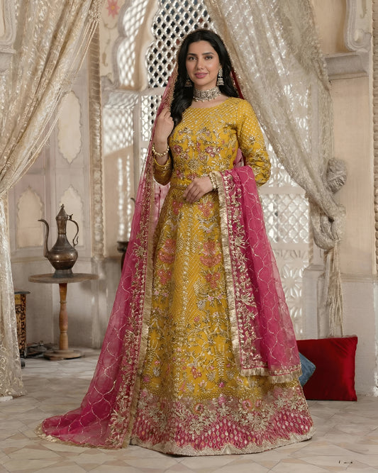 FG152 Lehnga Mustard