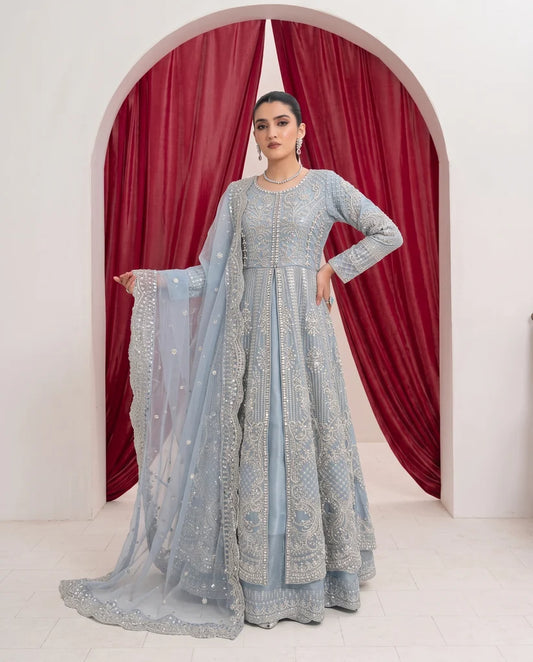 FG 185 Organza Maxi Ice Blue
