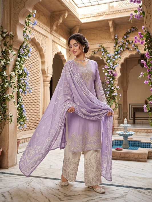 SG1107 Viscose Palazzo Light Purple