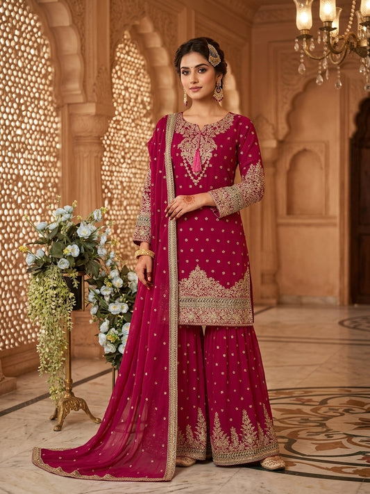 SG632 Chiffon Shocking Pink
