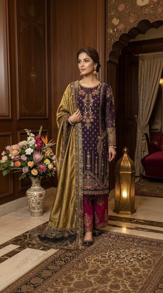 SJ284 Chiffon Purple