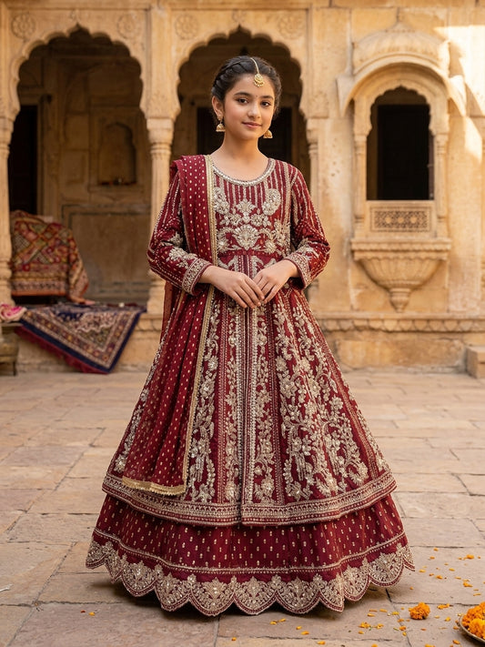 FG145 Kids Maxi Mehroon