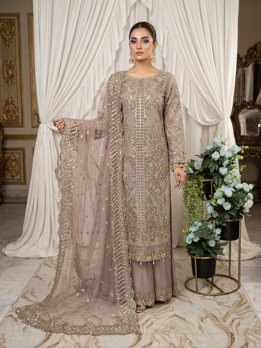 SJ3558 Net Light Mauve