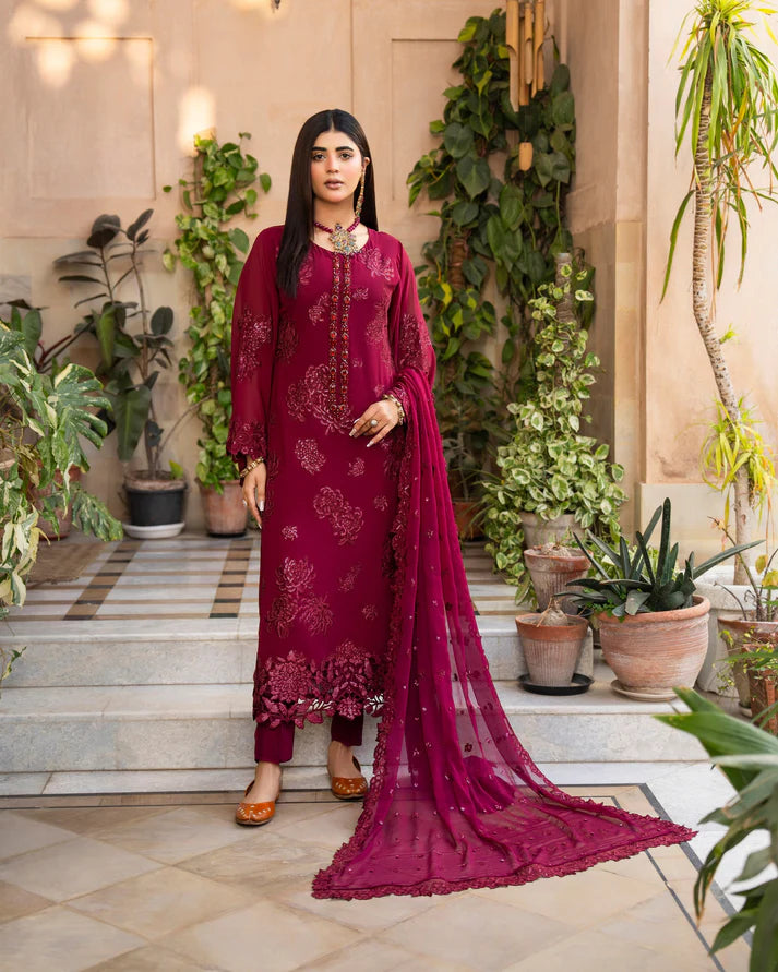 KC Hayat 497 Crimson Mehroon