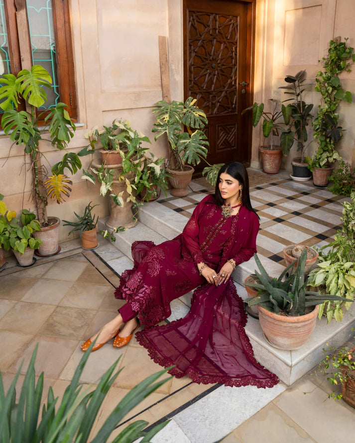 KC Hayat 497 Crimson Mehroon