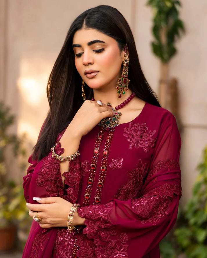 KC Hayat 497 Crimson Mehroon