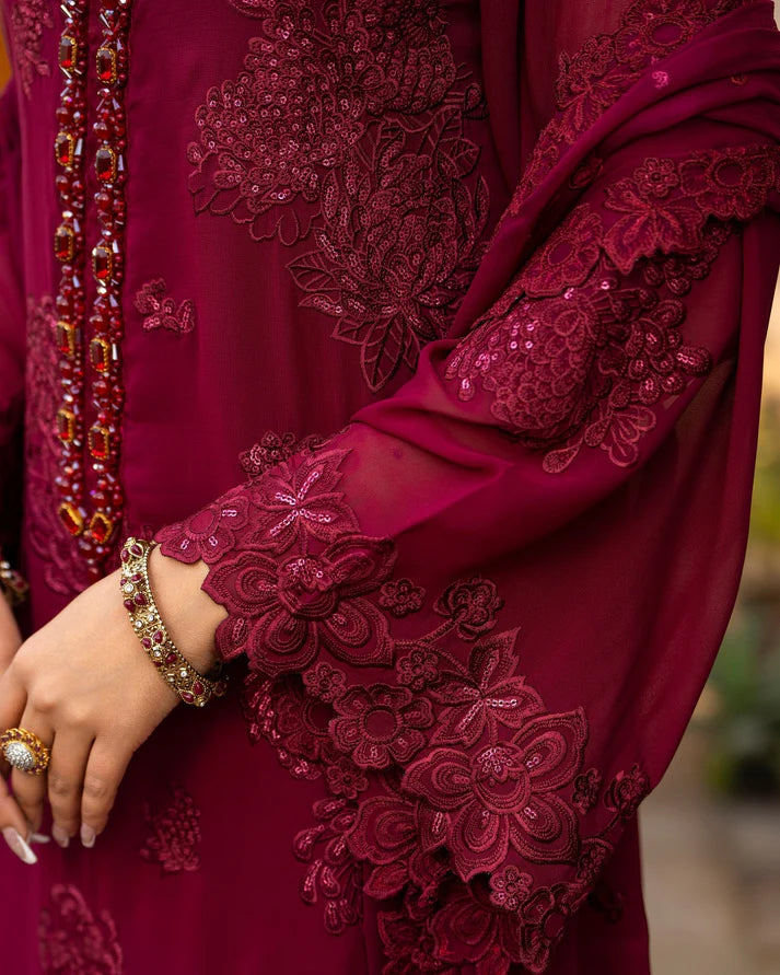 KC Hayat 497 Crimson Mehroon