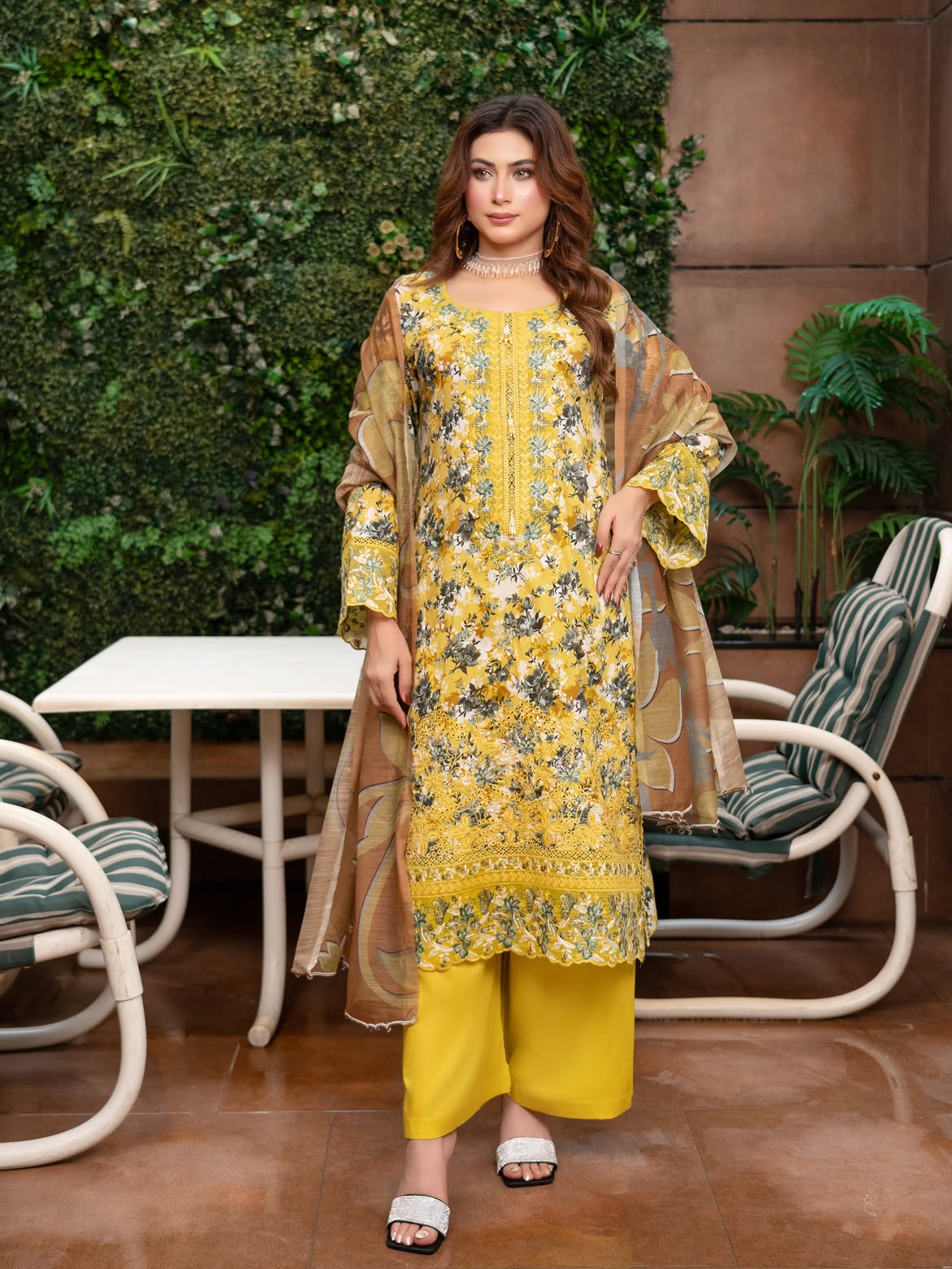 Munira Lawn Shirt Mustard