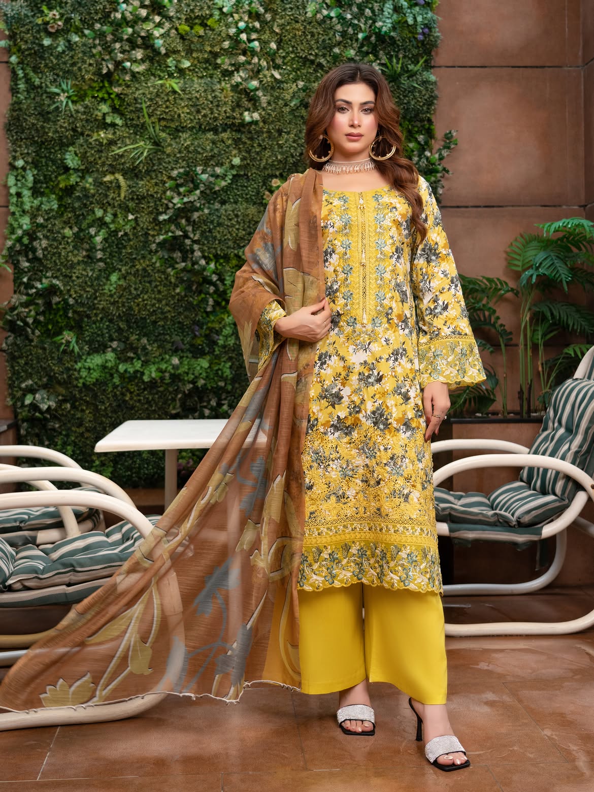 Munira Lawn Shirt Mustard