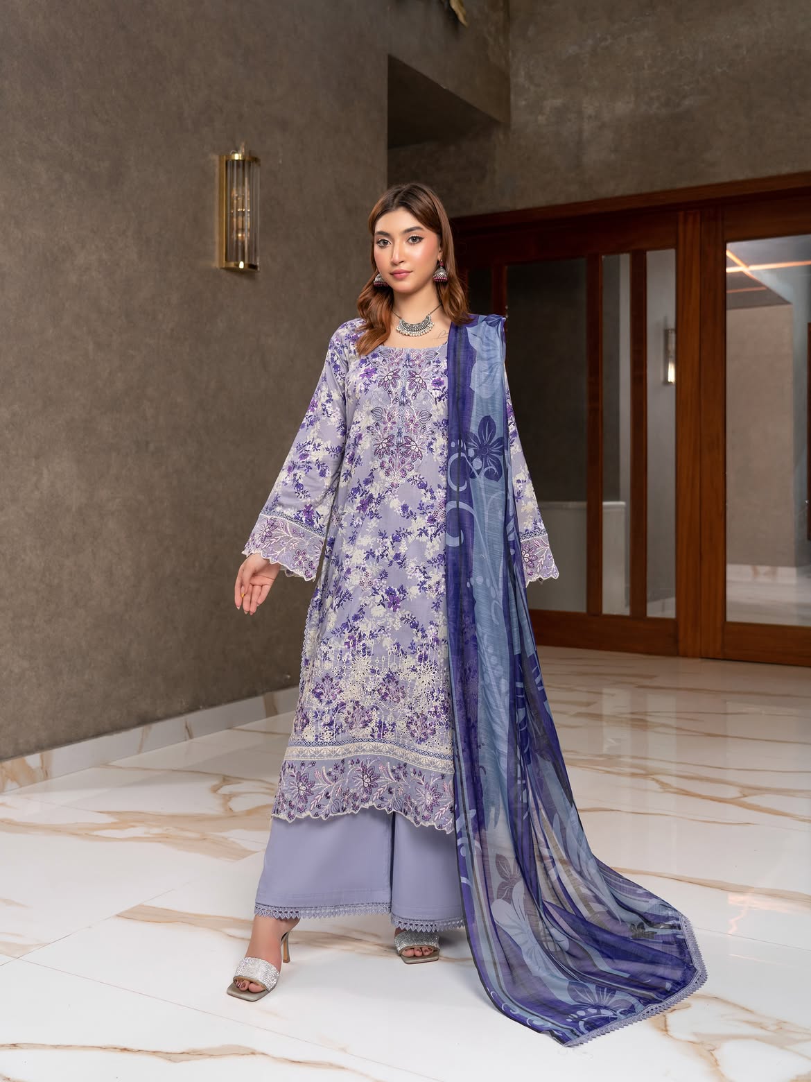 Munira Lawn Shirt Purple