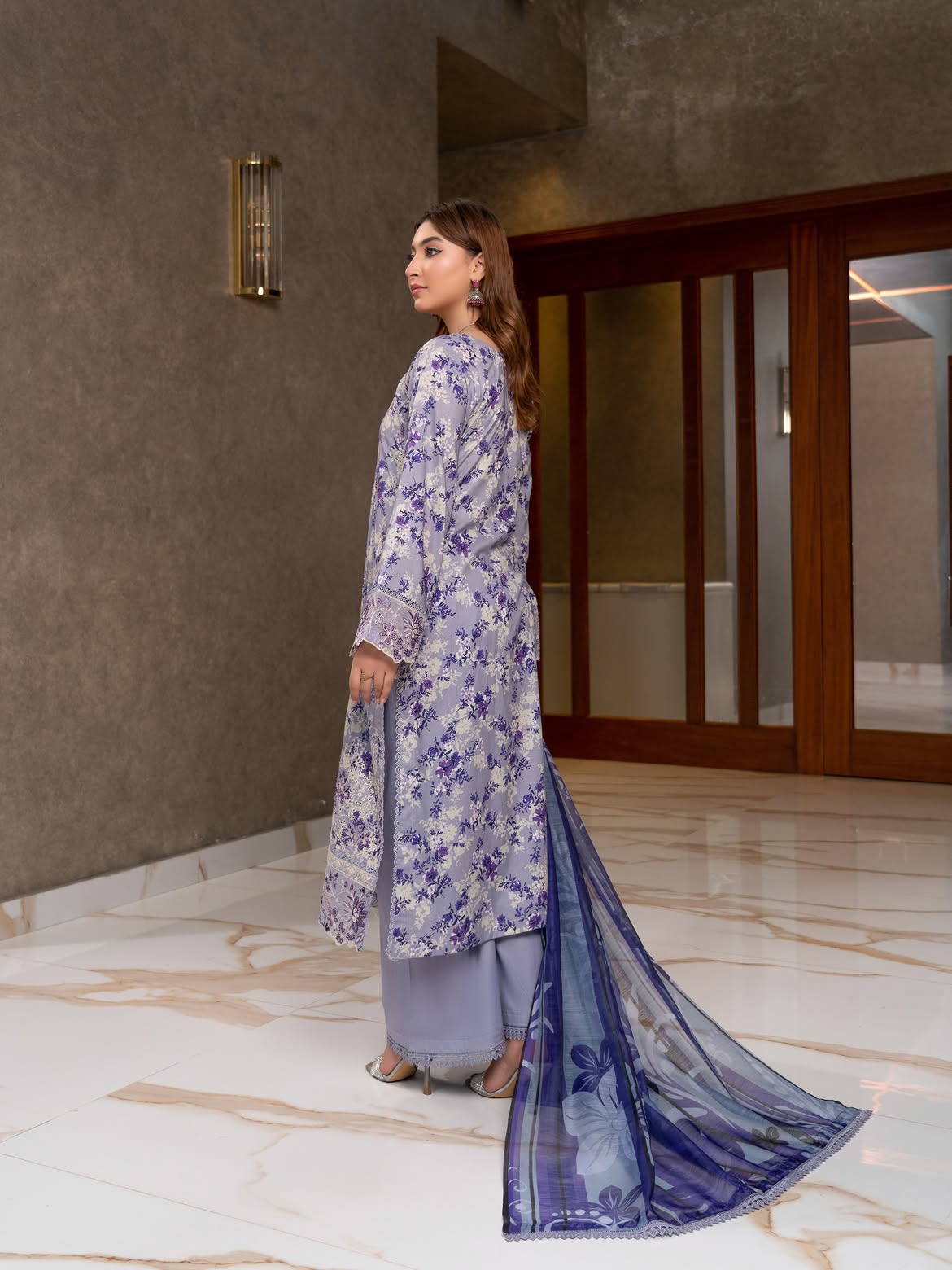 Munira Lawn Shirt Purple