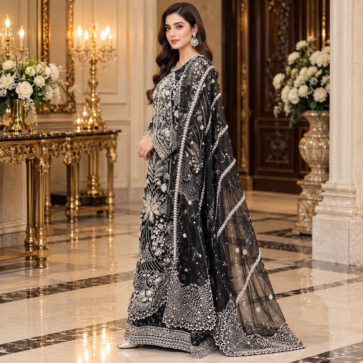 SJ4455 Organza Black