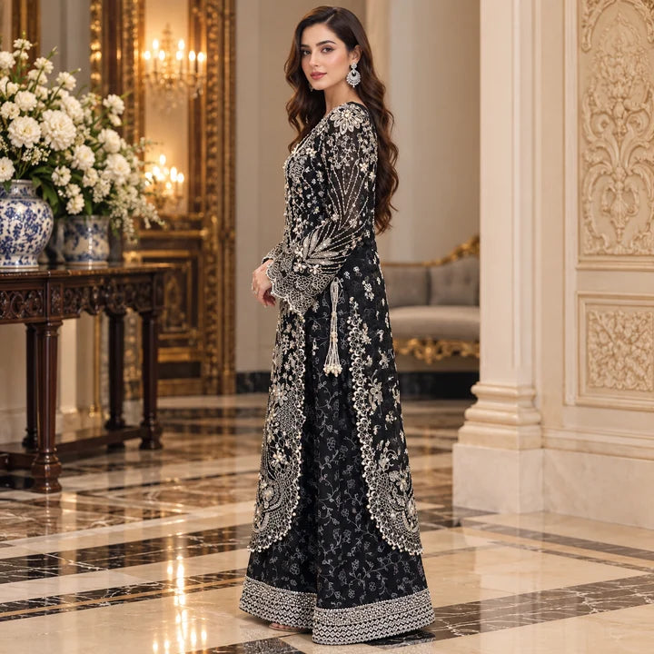 SJ4455 Organza Black