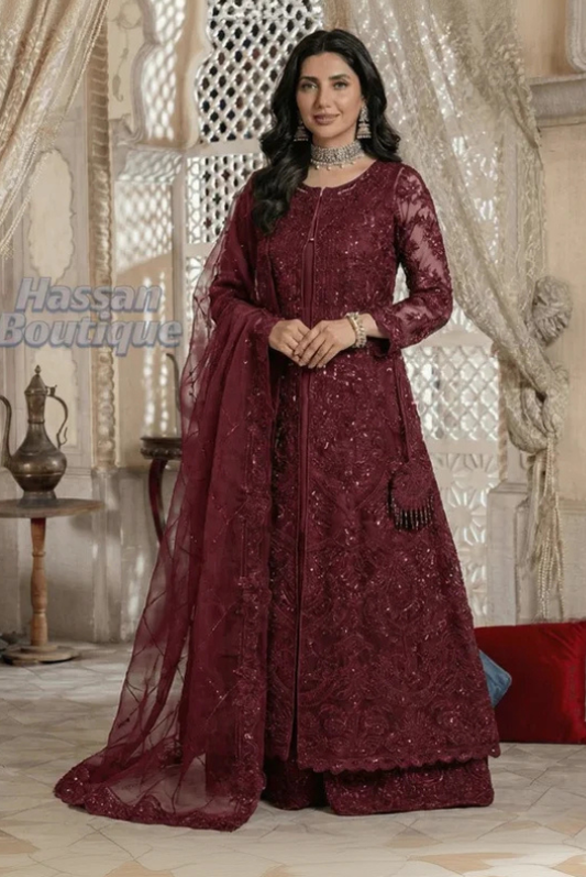 FG169 Gown Style maxi Mehroon