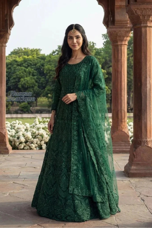 FG151 Lehenga Green