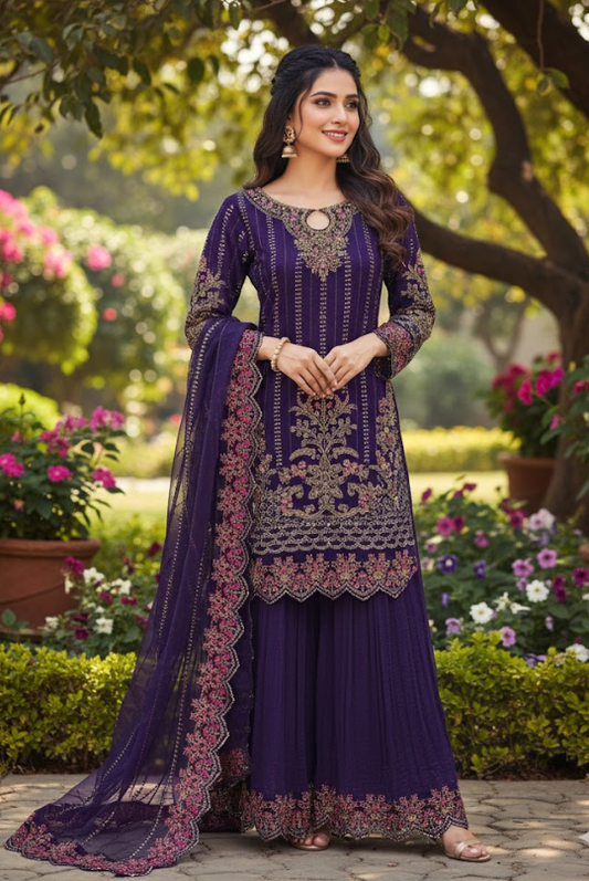 B1735 Chiffon Purple