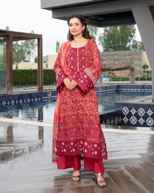 Munira Lawn Mehroon