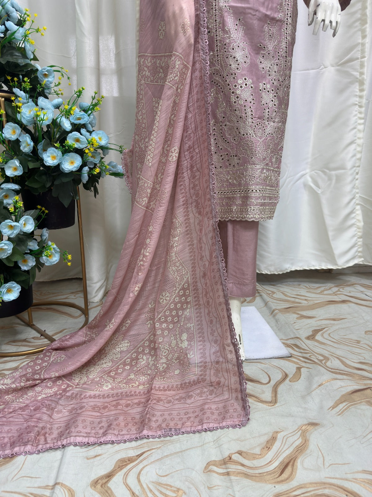 SG2393 Chickan kari Viscose Pink