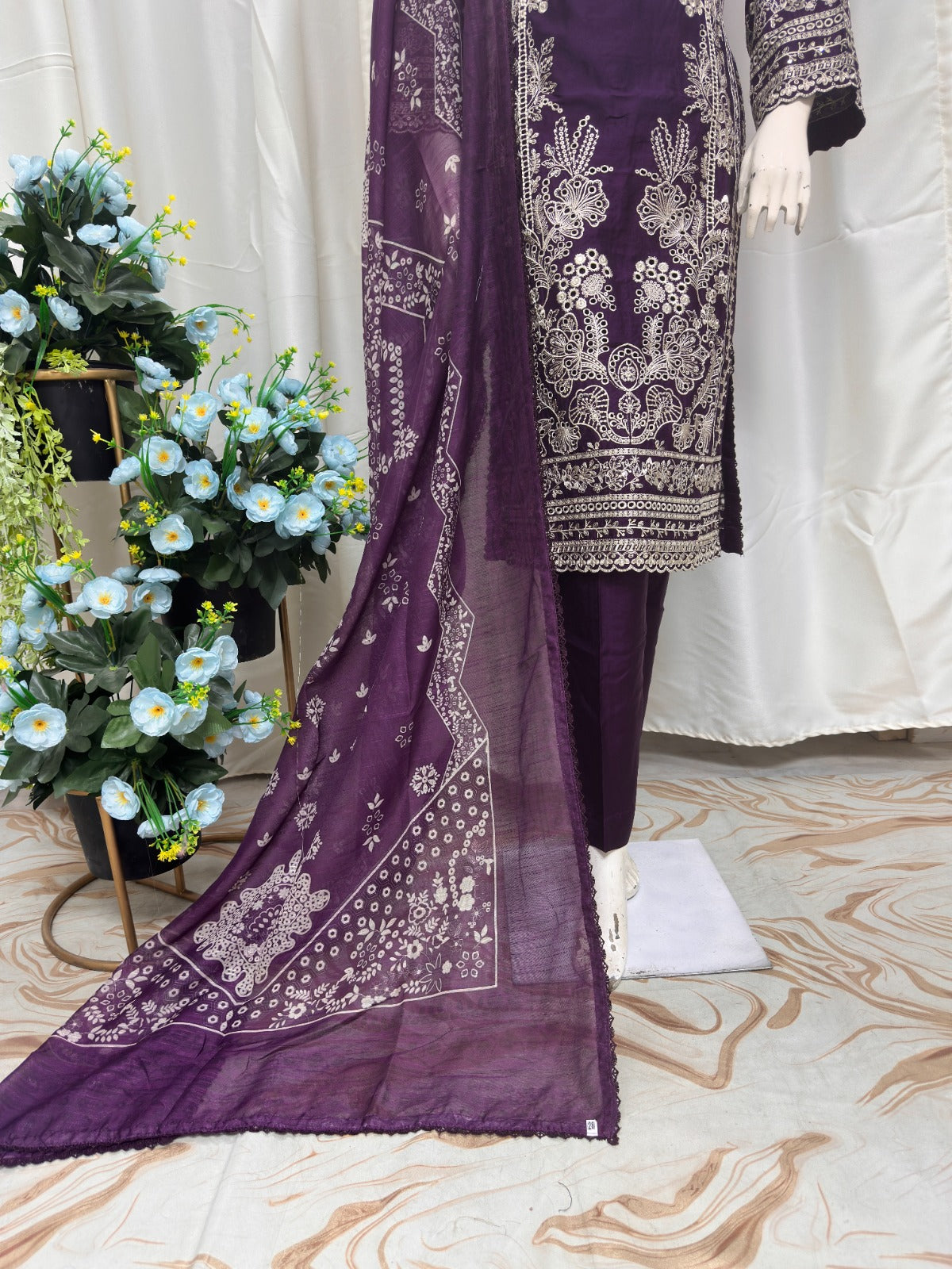 SG2393 Chickan kari Viscose Purple