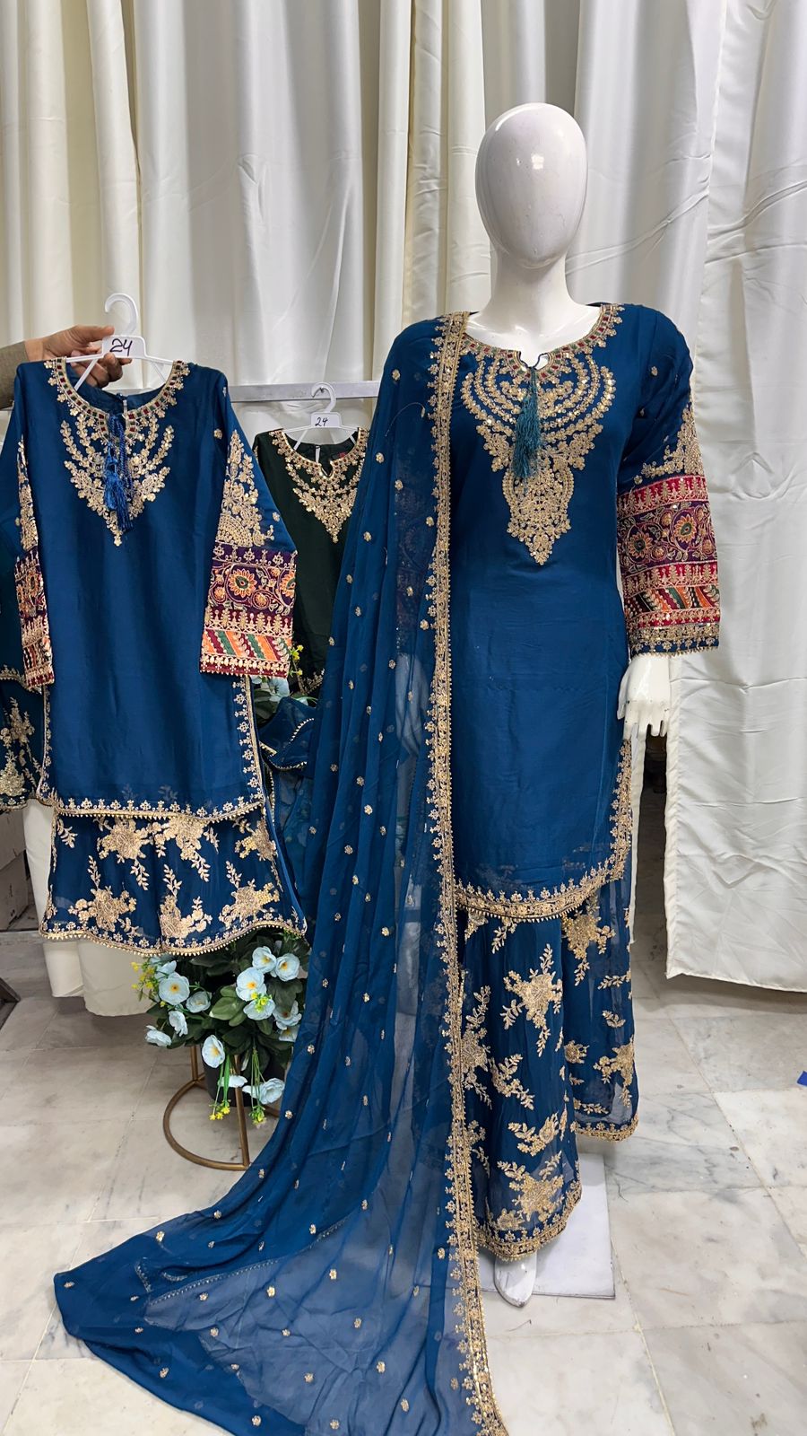 SG004 Chiffon Palazzo Mummy & Me Zinc