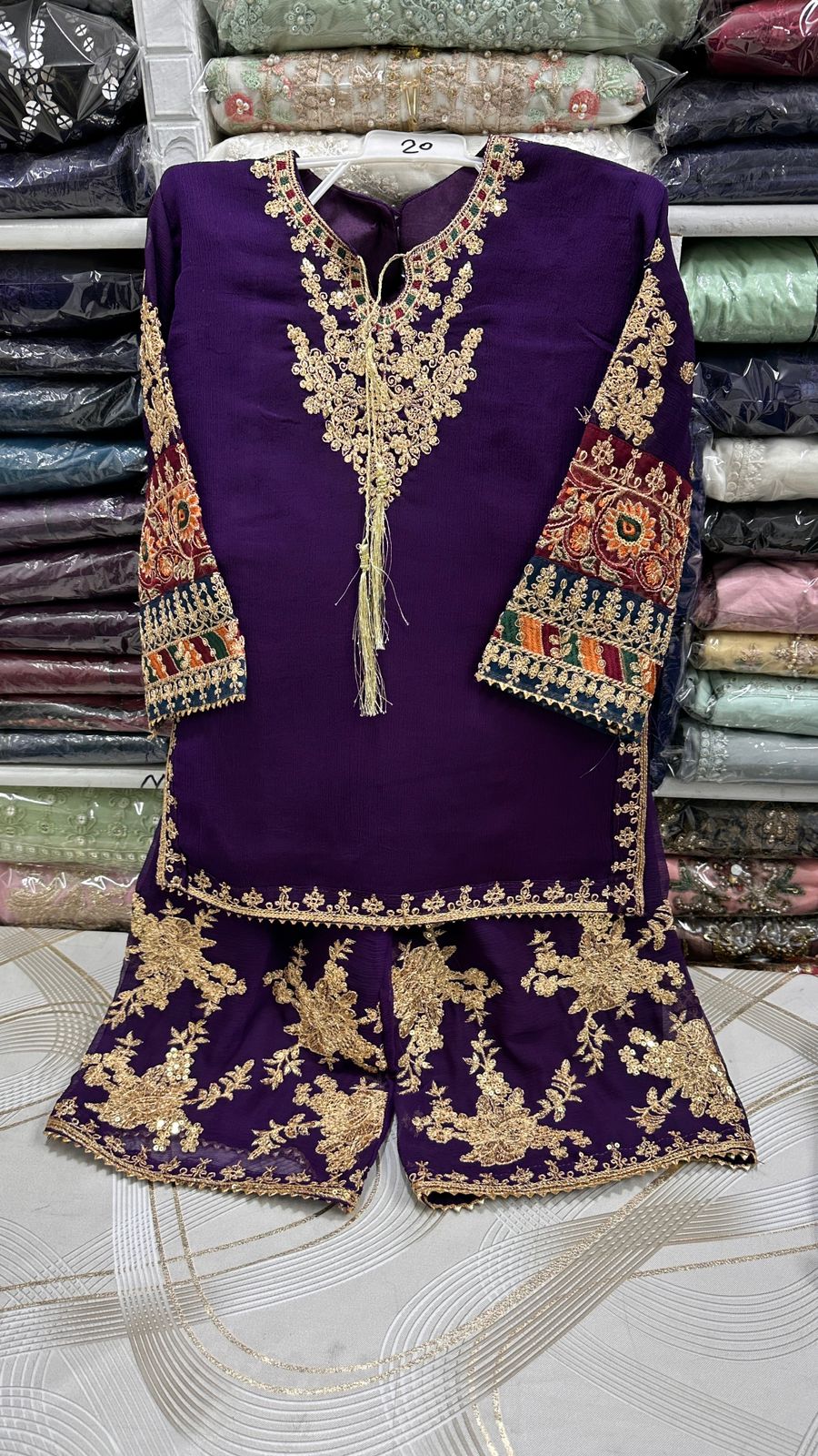 SG004 Chiffon Palazzo Mummy & Me Purple