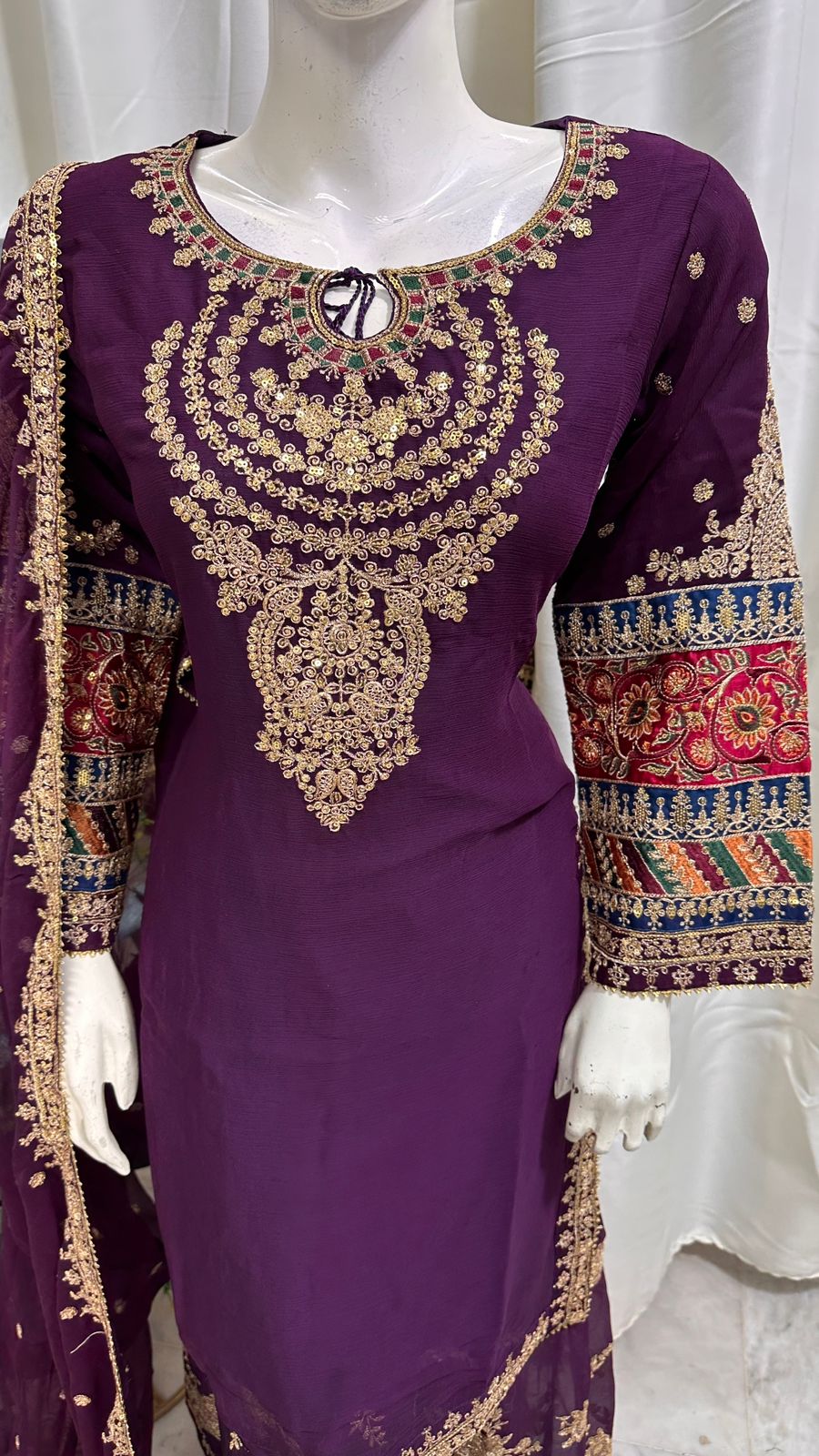 SG004 Chiffon Palazzo Mummy & Me Purple