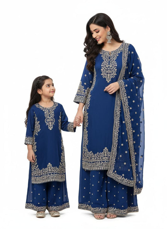 SG2266 Chiffon Palazzo Mother & Daugther Zinc