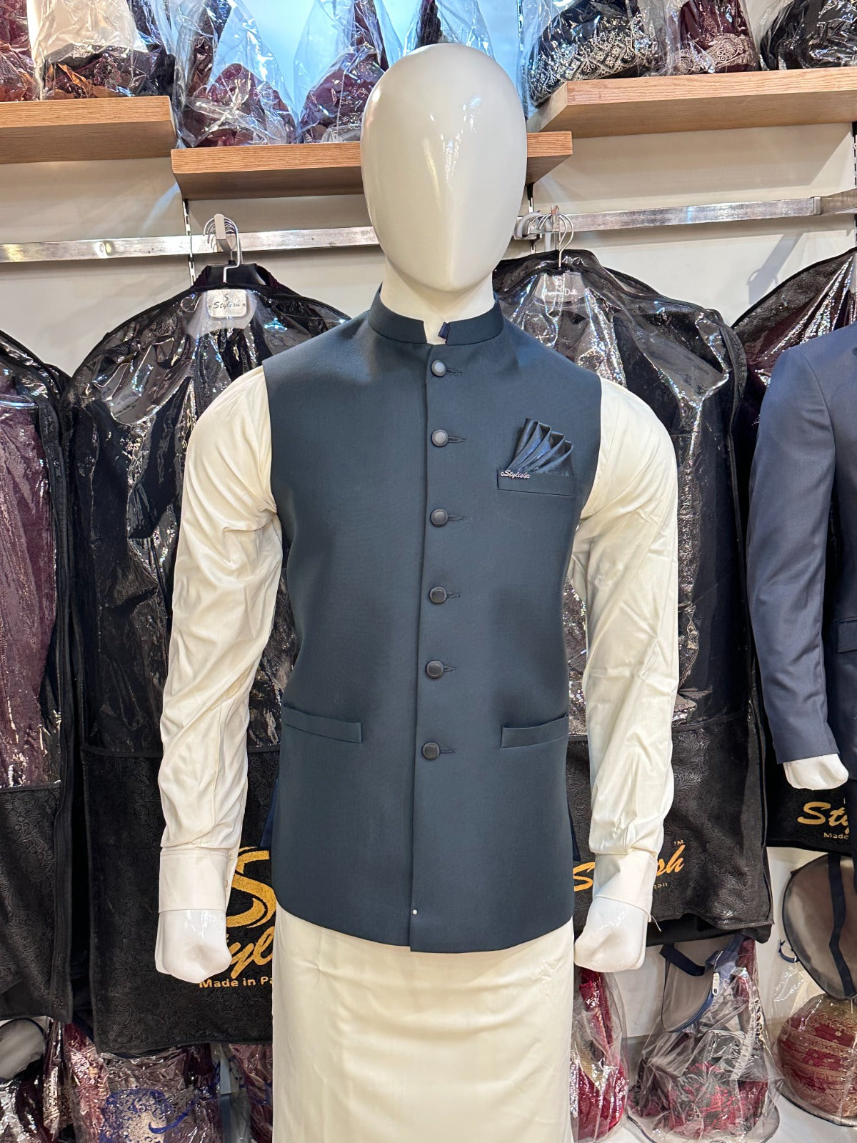 Royal Blue Suiting Waistcoat WS-2037