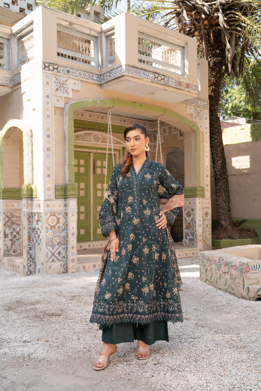 Munira Lawn 04 Bottle Green