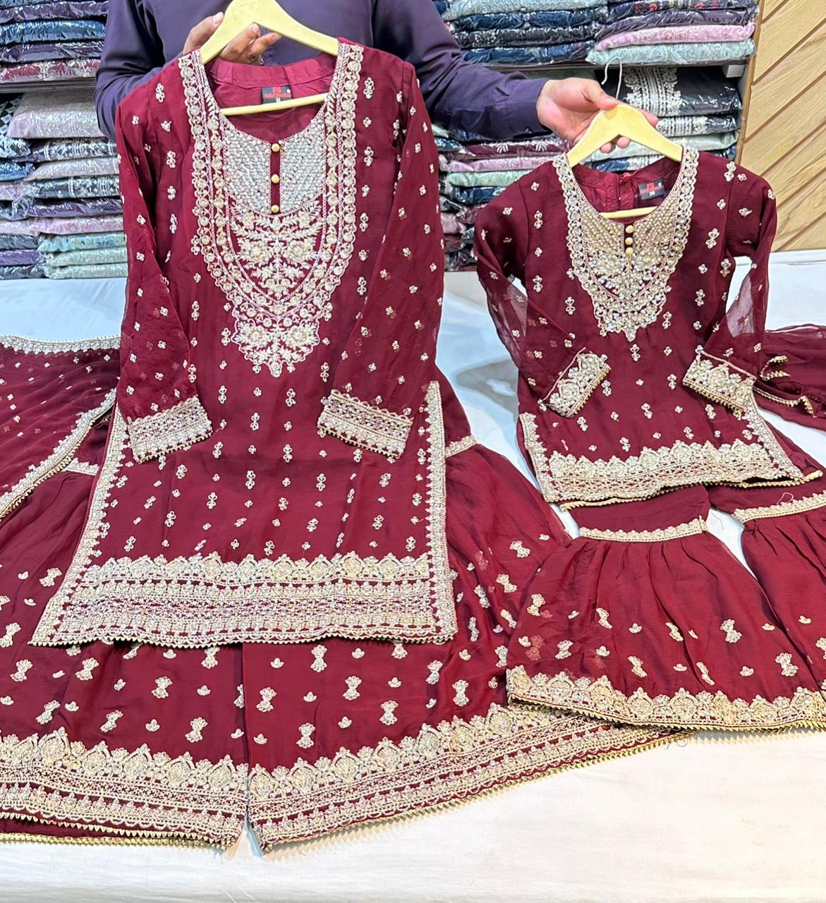 SG1464 Chiffon Mehroon
