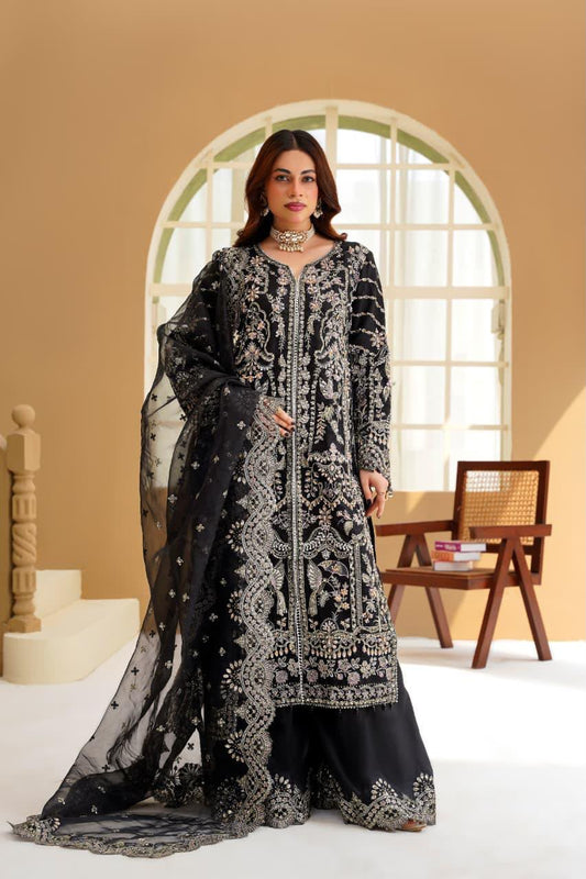 SJ7289 Organza Black