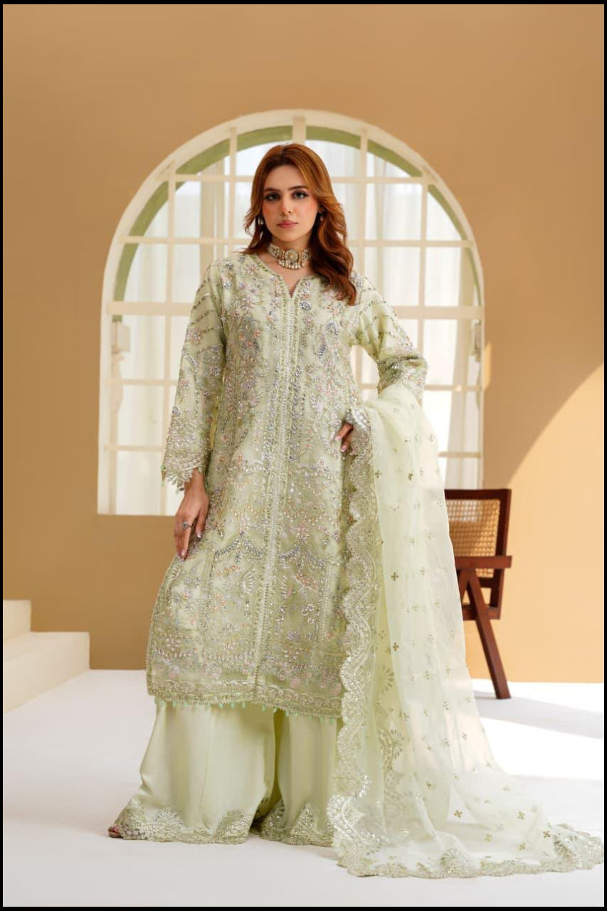 SJ7289 Organza pistachio Green
