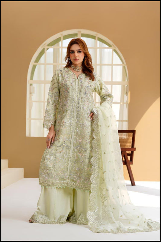 SJ7289 Organza pistachio Green