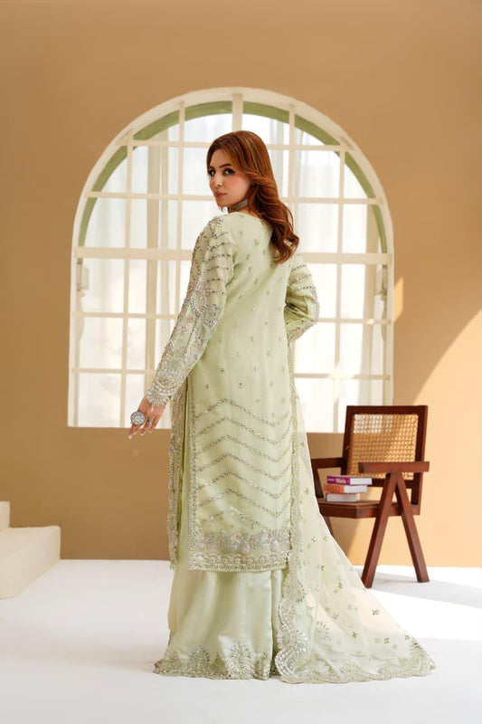 SJ7289 Organza pistachio Green